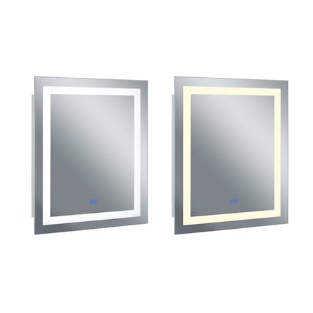 Cwi Lighting Abril Square Matte White LED 36 in. Mirror 1232W36-36-A